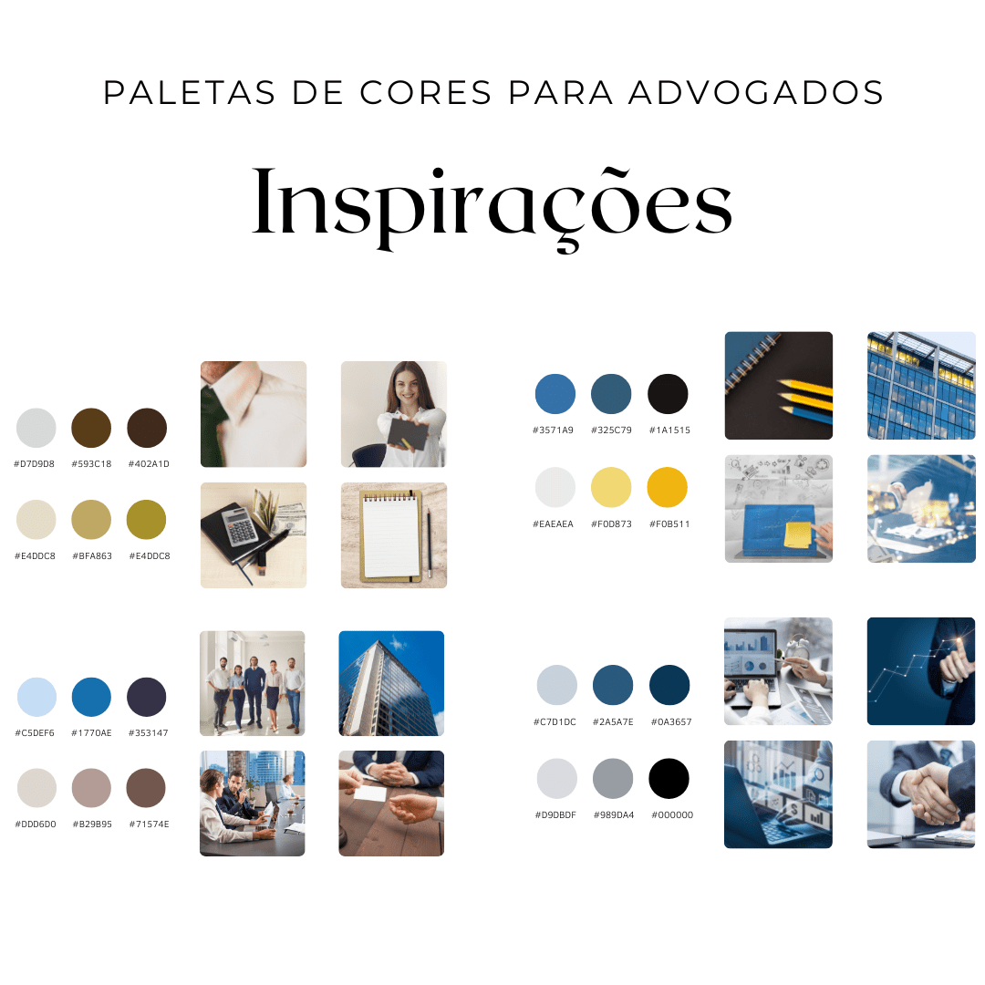 Paleta de cores para advogados